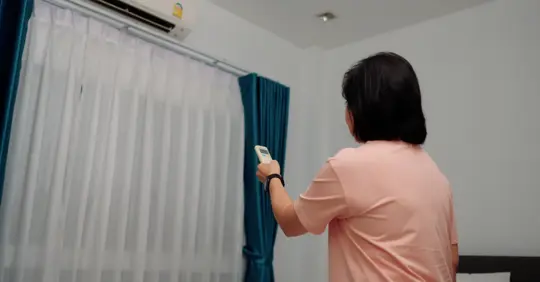 Turning on AC unit